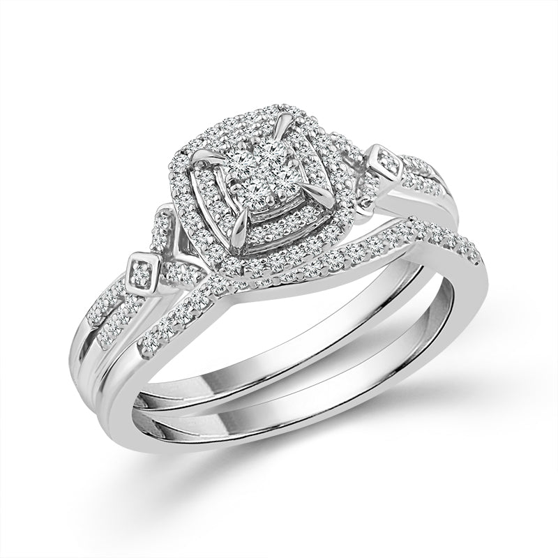 Diamond Bridal Set 0.33 ct tw 10k Yellow Gold