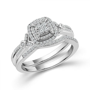 Diamond Bridal Set 0.33 ct tw 10k Yellow Gold