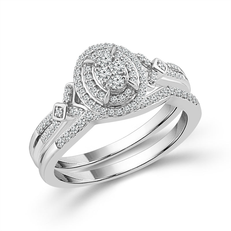 Diamond Bridal Set 0.33 ct tw 10k Yellow Gold