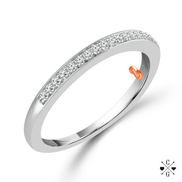 Diamond Band 0.1 ct tw 10k White Gold