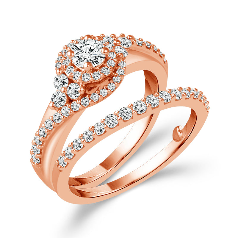 Diamond Bridal Set 1 ct tw 10k Rose Gold