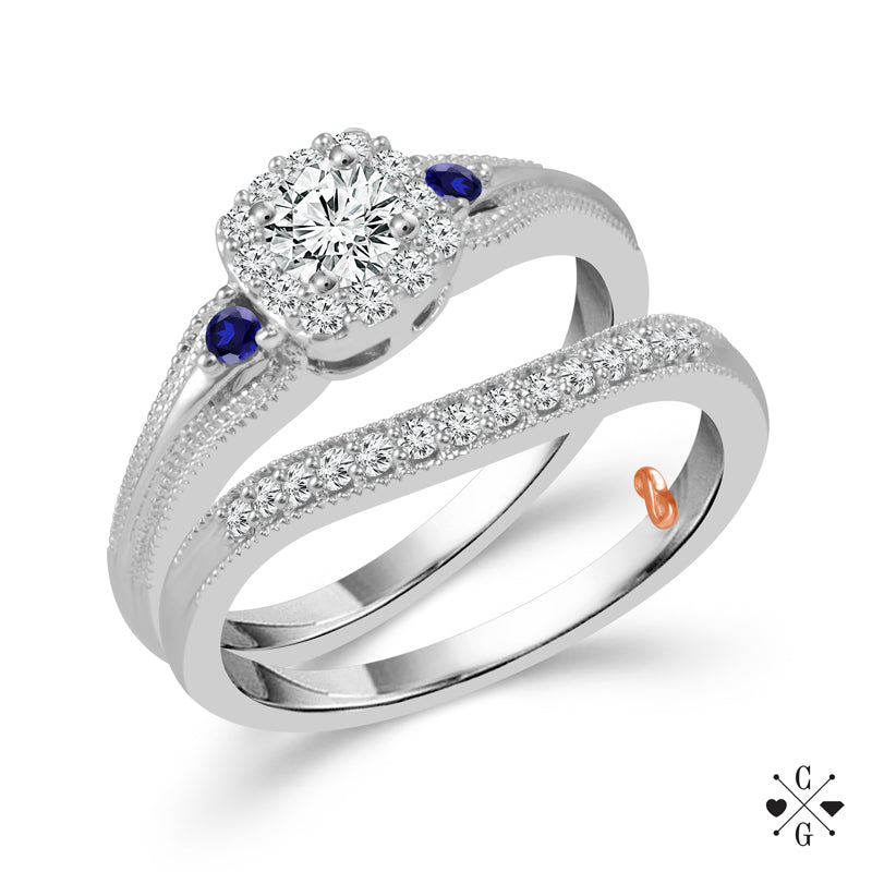 Diamond Bridal Set 0.5 ct tw 10k White Gold