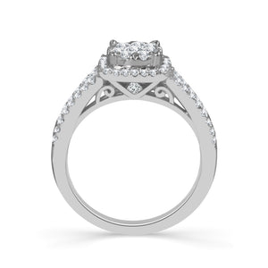 Diamond Engagement Ring 0.85 ct tw 14k White Gold