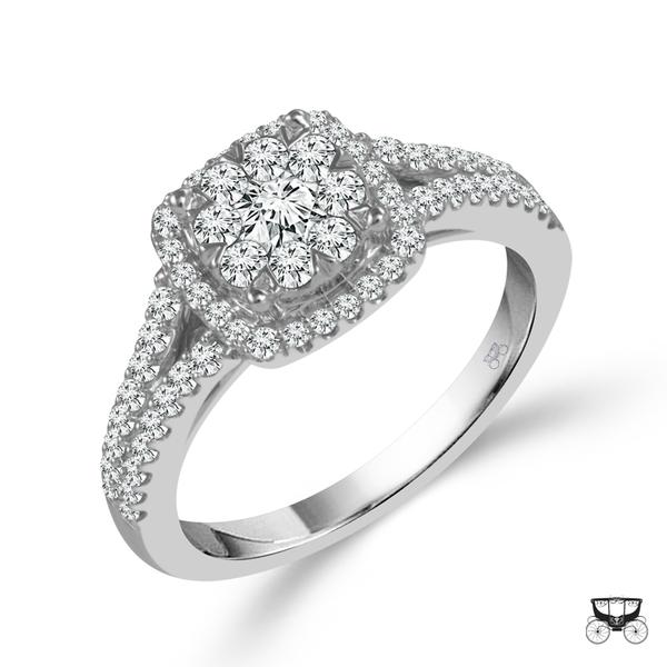 Diamond Bridal Set 1 ct tw 14k White Gold