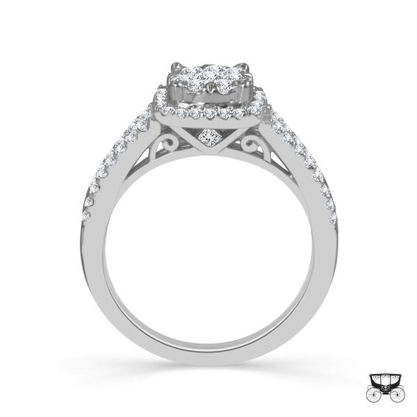 Diamond Bridal Set 1 ct tw 14k White Gold