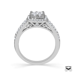 Diamond Bridal Set 1 ct tw 14k White Gold