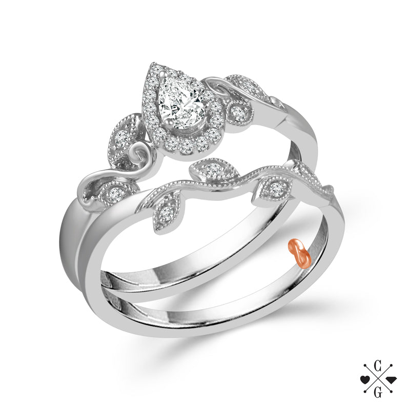 Diamond Bridal Set 0.25 ct tw 14k White Gold