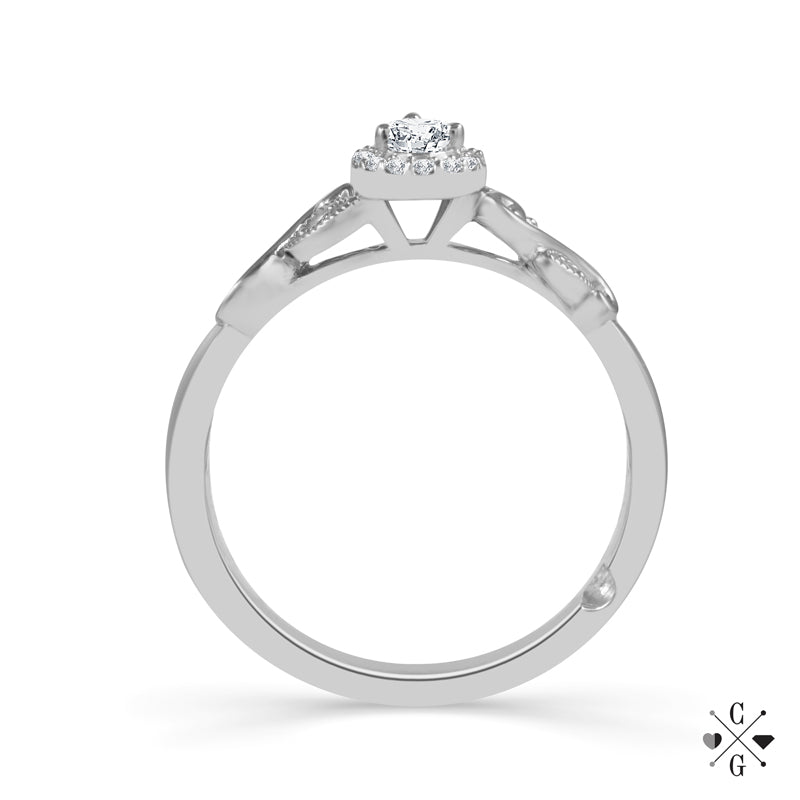 Diamond Bridal Set 0.25 ct tw 14k White Gold