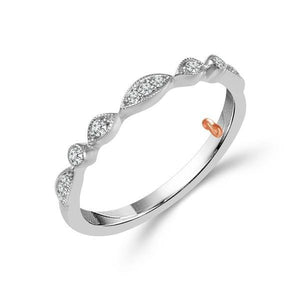 Diamond Bridal Set 0.33 ct tw 10k White Gold+10k Rose Gold