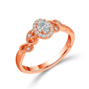 Diamond Bridal Set 0.25 ct tw 10k Rose Gold
