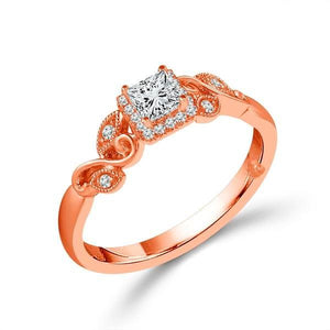 Diamond Bridal Set 0.25 ct tw 10k Rose Gold