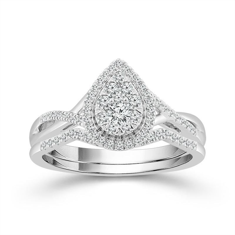 Diamond Bridal Set 0.4 ct tw 10k White Gold