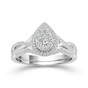 Diamond Bridal Set 0.4 ct tw 10k White Gold