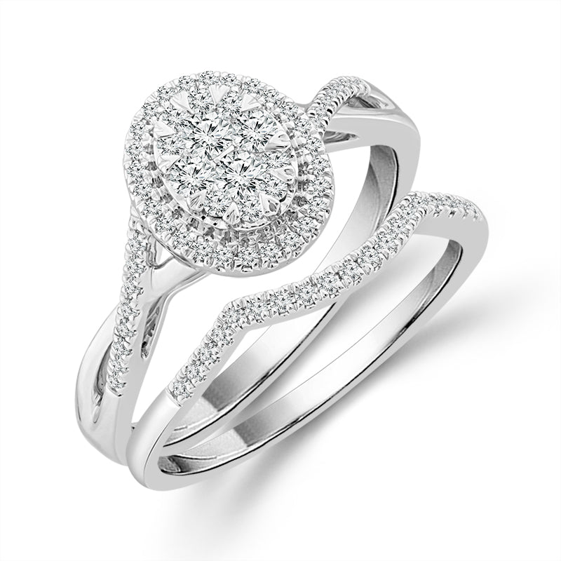 Diamond Bridal Set 0.4 ct tw 10k White Gold