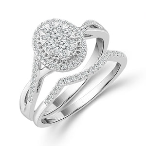 Diamond Bridal Set 0.4 ct tw 10k White Gold