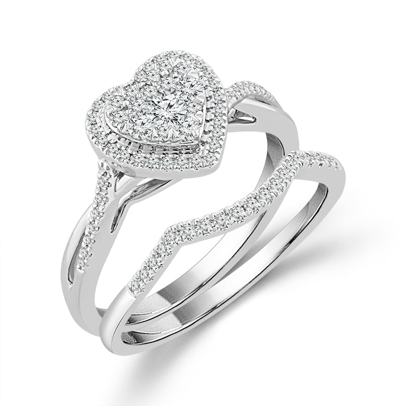 Diamond Bridal Set 0.4 ct tw 10k White Gold