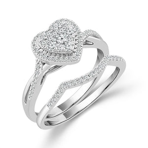 Diamond Bridal Set 0.4 ct tw 10k White Gold