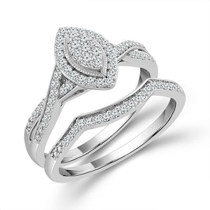 Diamond Bridal Set 0.4 ct tw 10k White Gold