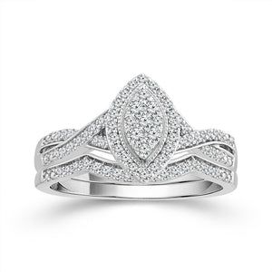 Diamond Bridal Set 0.4 ct tw 10k White Gold