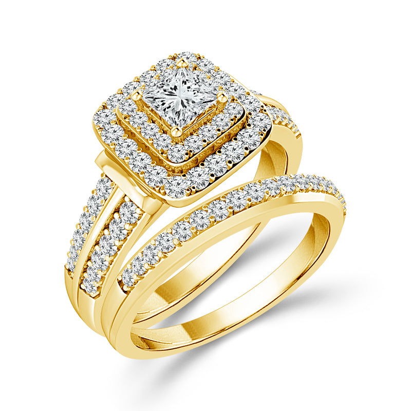 Diamond Bridal Set 0.65 ct tw 10k Yellow Gold