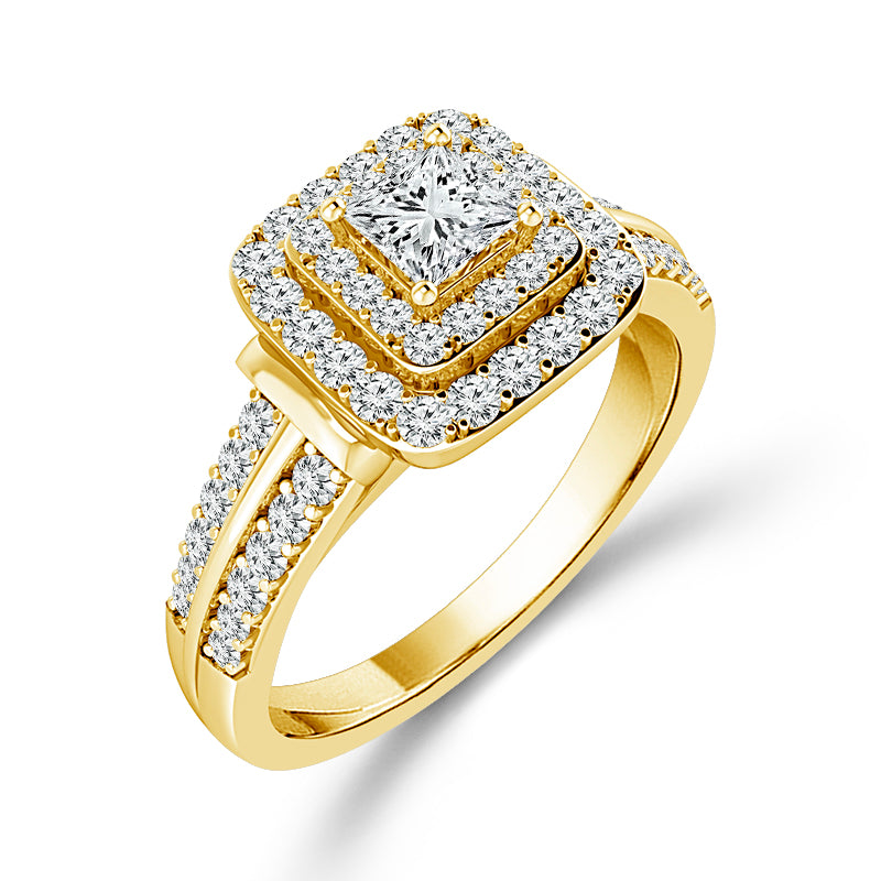 Diamond Bridal Set 0.65 ct tw 10k Yellow Gold