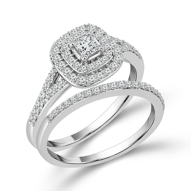 Diamond Bridal Set 0.63 ct tw 10k White Gold