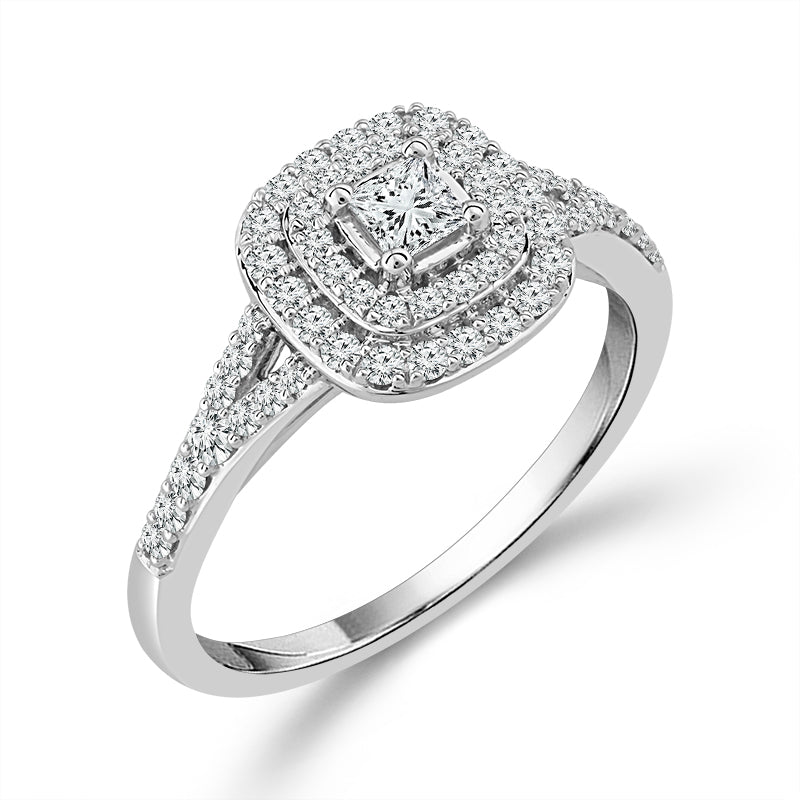 Diamond Bridal Set 0.63 ct tw 10k White Gold