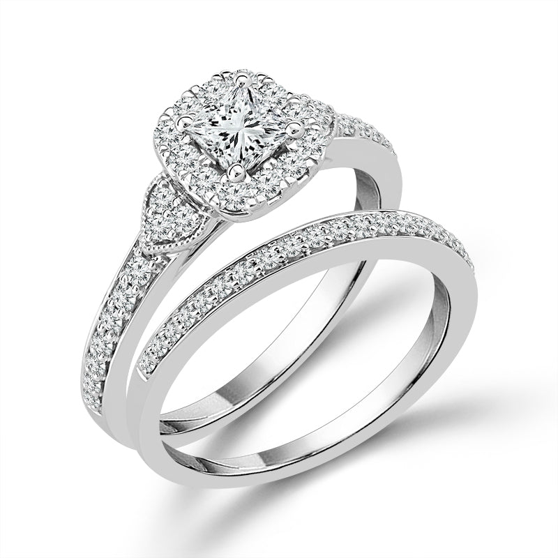 Diamond Bridal Set 0.75 ct tw 10k White Gold