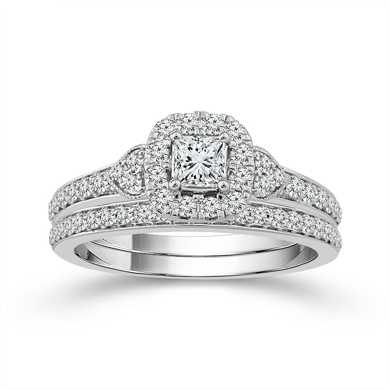 Diamond Bridal Set 0.75 ct tw 10k White Gold