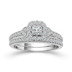 Diamond Bridal Set 0.75 ct tw 10k White Gold