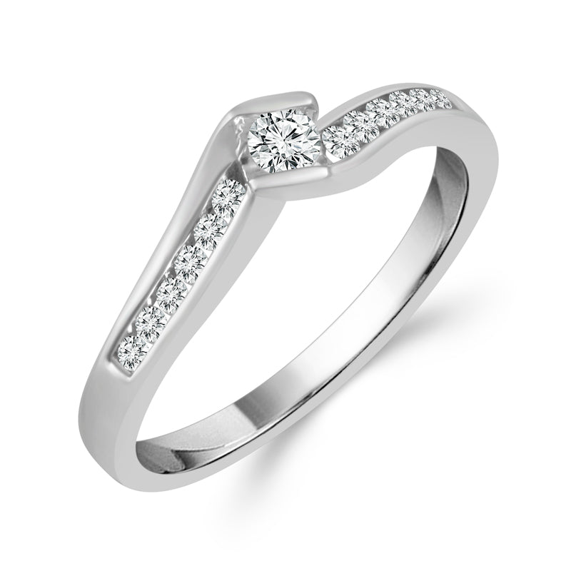Diamond Engagement Ring 0.25 ct tw 10k White Gold