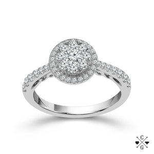 Diamond Engagement Ring 0.75 ct tw 14k White Gold
