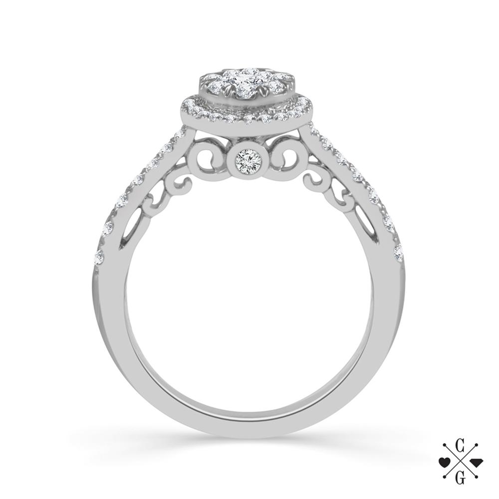 Diamond Engagement Ring 0.75 ct tw 14k White Gold