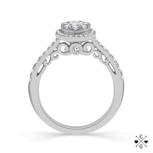 Diamond Engagement Ring 0.75 ct tw 14k White Gold