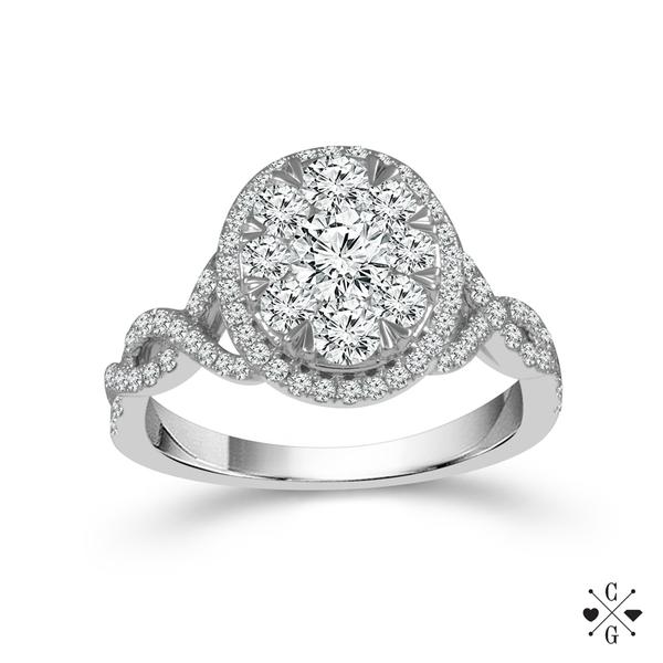 Diamond Engagement Ring 1 ct tw 14k White Gold