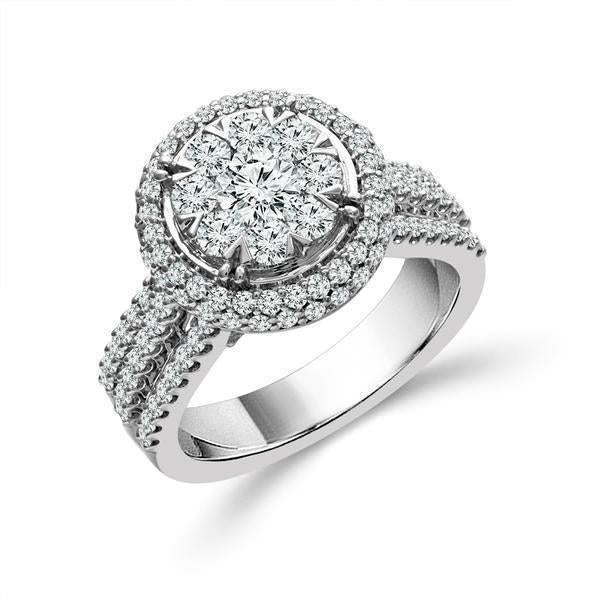 Diamond Engagement Ring 1.75 ct tw 14k White Gold