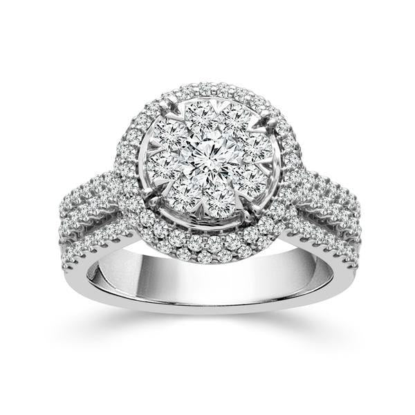 Diamond Engagement Ring 1.75 ct tw 14k White Gold