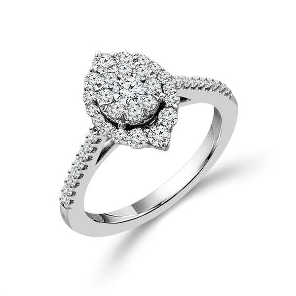 Diamond Engagement Ring 0.75 ct tw 14k White Gold