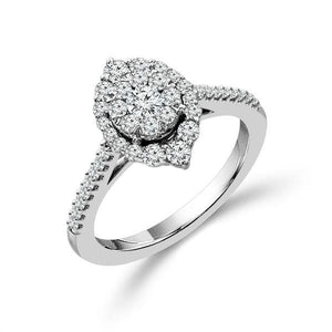 Diamond Engagement Ring 0.75 ct tw 14k White Gold