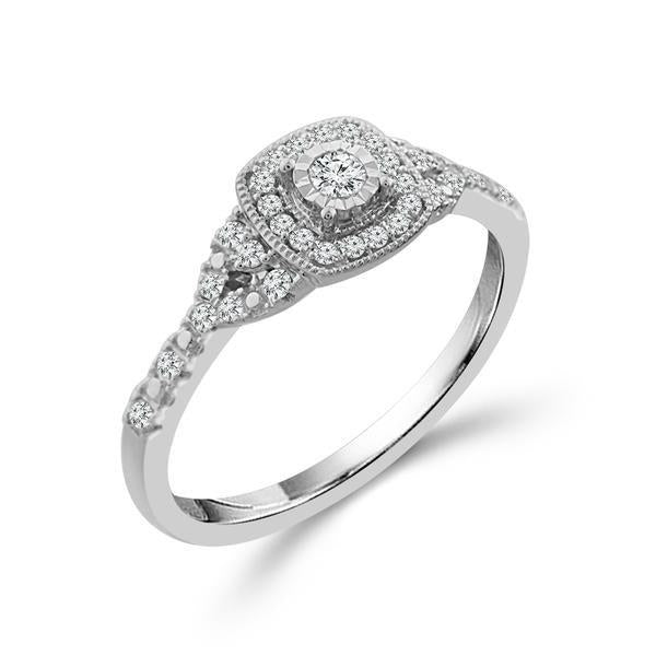 Diamond Engagement Ring 0.25 ct tw 10k White Gold