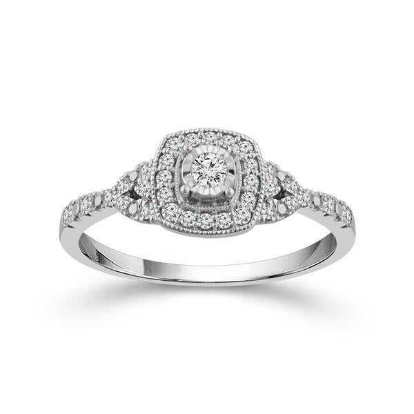 Diamond Engagement Ring 0.25 ct tw 10k White Gold