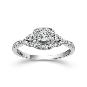 Diamond Engagement Ring 0.25 ct tw 10k White Gold