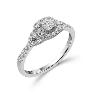 Diamond Engagement Ring 0.25 ct tw 10k White Gold