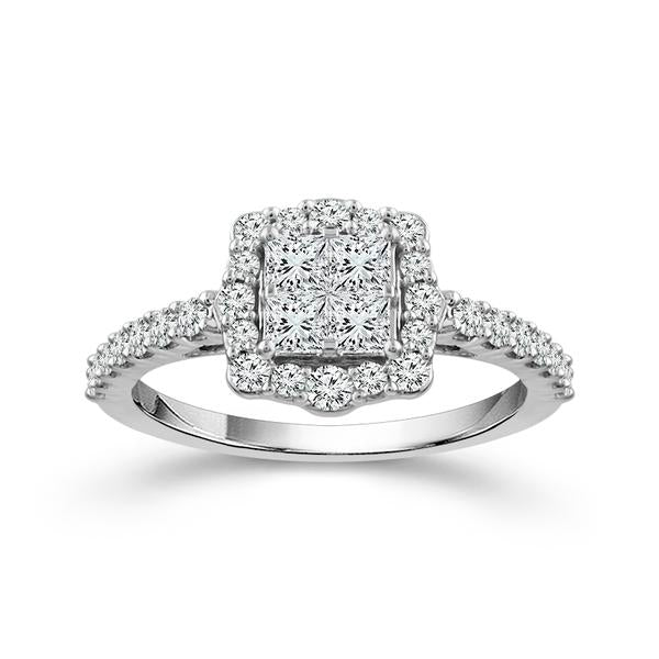 Diamond Engagement Ring 1 ct tw 14k White Gold