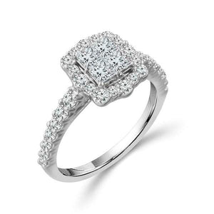 Diamond Engagement Ring 1 ct tw 14k White Gold
