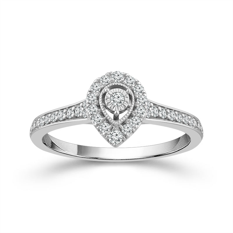 Diamond Engagement Ring 0.25 ct tw 10k White Gold