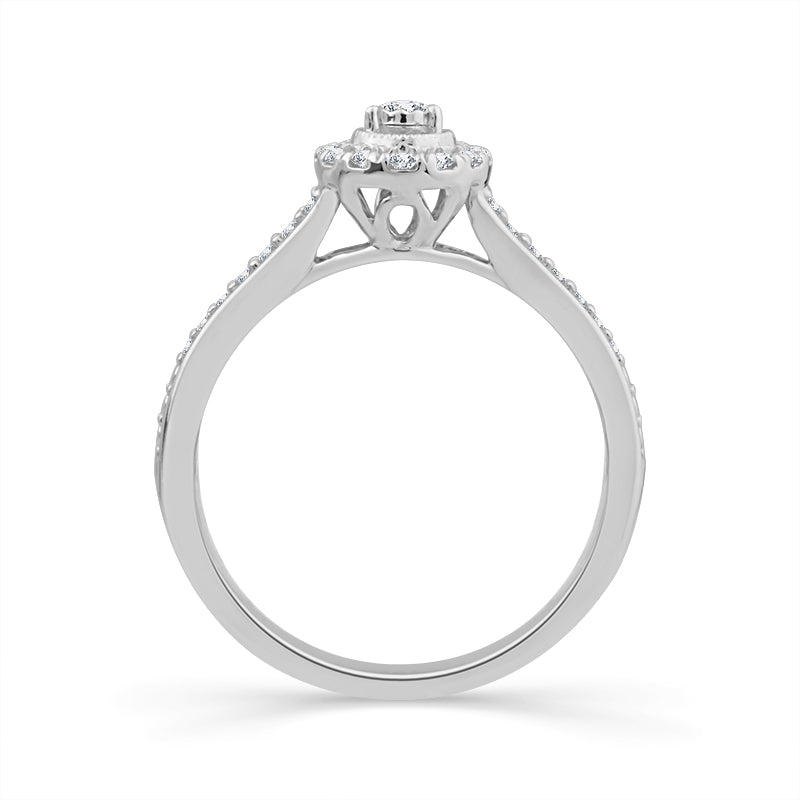 Diamond Engagement Ring 0.25 ct tw 10k White Gold