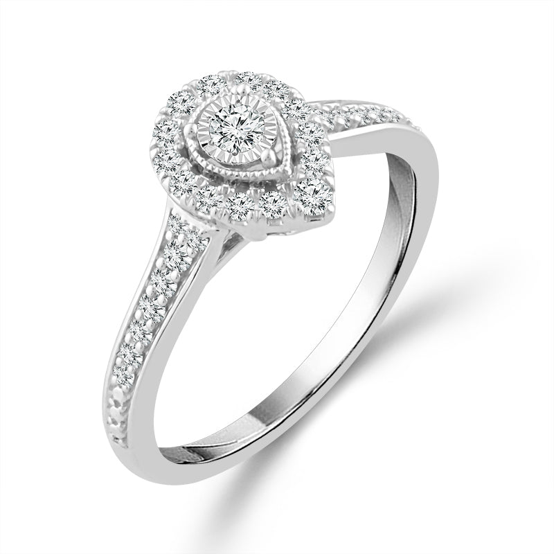 Diamond Engagement Ring 0.25 ct tw 10k White Gold
