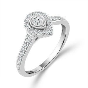 Diamond Engagement Ring 0.25 ct tw 10k White Gold