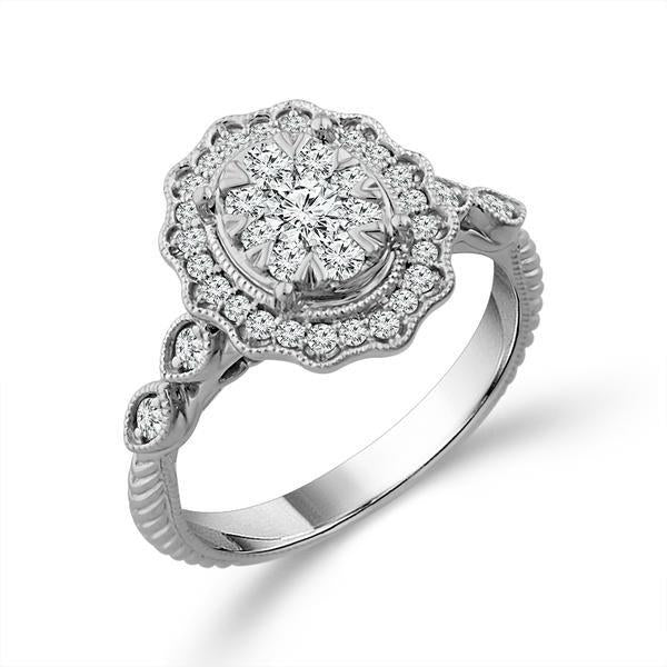 Diamond Engagement Ring 0.63 ct tw 14k White Gold